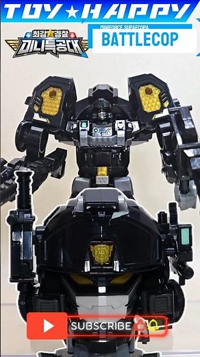 Transform BATTLECOP MiniForce Supercops Head mode to robot mode