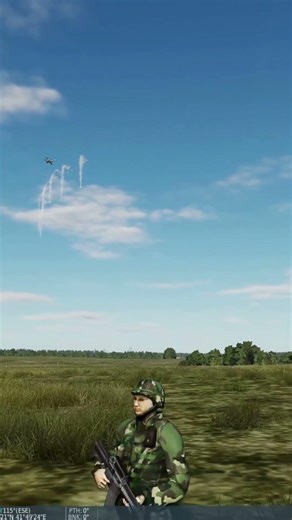 They’re fighting right above us — insane dogfight from the ground perspective #militarysimulation