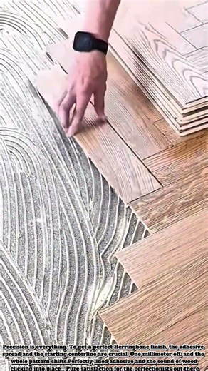 Mastering The Art Of Herringbone Installation: Step-By-Step#Craftsmanship #QualityWork #Flooring