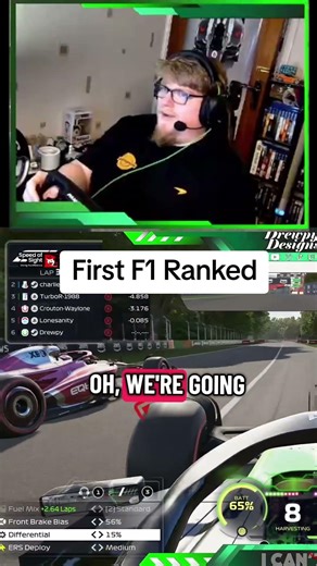 First F1 Ranked Race went well.....#f1 #imola #crash #mclaren #f125