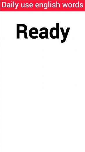 "Ready" Word Meaning | Ready Pronunciation | Learn English Words #Shorts