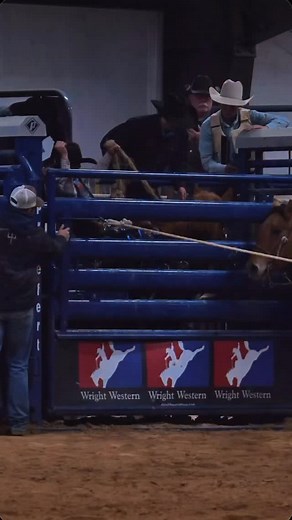 HONING THE STEEL at the @swingin.d.arena had 2 great pickup men @officialryderwright @codywrightc7 and @officialstatlerwright flanking them again. Thanks to @cheyenne_wright_ for the video. | Stetson Dell Wright