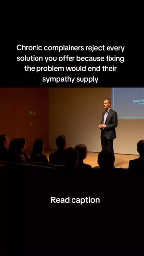 Nick | Unbiased Life Truths on Instagram: "1. Behavioral researchers tracked people who repeatedly discuss the same problems for years without taking action. The pattern wasn’t about seeking solutions. It was about maintaining a victim identity that generates sympathy, attention, and excuses. When offered concrete solutions, 89% rejected them or explained why they wouldn’t work. They didn’t want fixes. They wanted audiences. ‎ 2. Here’s why chronic complaining becomes addictive: your brain relea