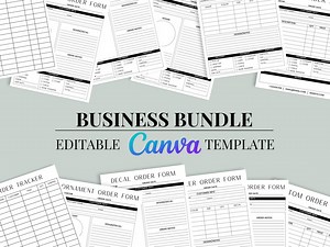 Order Form Bundle, Editable Order Form, Invoice Template, Printable Small Business Forms, Custom Order Form, Canva Template - Etsy