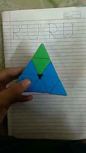 pyramid Rubik's Cube solve in 4 steps