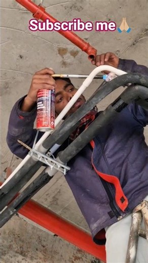 Vrv🪛 piping 💥welding.🙏🏼🔨🔨🙏🏼vrv pipe line connecting 💥#pcb #airconditioner #viralvideo #shorts