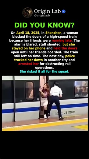 She Blocked a Bullet Train for Her Friends — Got Arrested #china #history