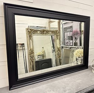 Contemporary Black Solid Wood Mirror - CASTERBRIDGE - Fabulous Mirrors | eBay UK