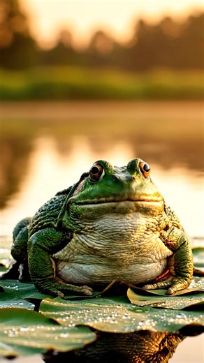 ☀️🐸 Woke up broke but still cute, balance restored 😂 Would you start your day like this frog?👇 #FunnyFrog #GoodMorning #FrogFables #ViralFrog | Frog Fables