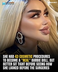 54K views · 56 reactions | She had 43 cosmetic procedures to become a "REAL" Barbie Doll. But better sit tight before seeing how she looked before the surgeries  photo in comments | 11:11 Awakening Code | Facebook