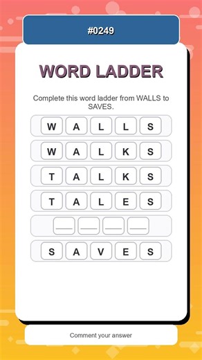 Word Ladder Challenge #0249 | Complete the Ladder Fast