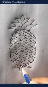 971K views · 9.3K reactions | #pineapple  #drawing #fruits #easydrawing #technique #creativeart #howtodraw #art #rongdhonuartandrawing | Rongdhonu Art and Drawing | Facebook