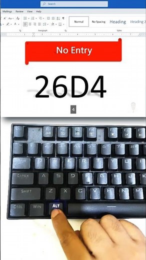 No Entry ⛔ Symbol in MS Word | Easy Trick | #shorts #symbol #keyboard #msword