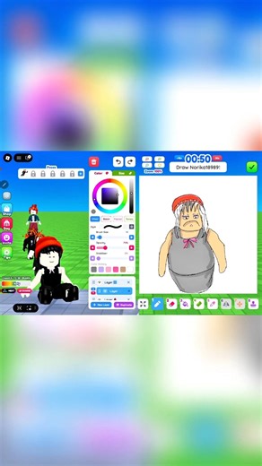Drawing in Roblox Character #roblox #robloxart #art #drawing