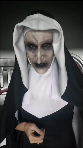 When it's time to be serious and spooky but the Playlist is going hard today 🙃🖤 Possessed I | evolutionmasks.com #conjuringhorror #nun #halloween #masks #spfx #realisticmask #silicone #siliconemask #mask #evolutionmasks #fyp #fypシ #justintimberlake #jt #dance