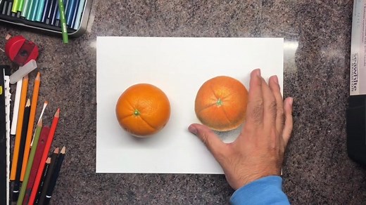 Realistic Orange Drawing Challenge