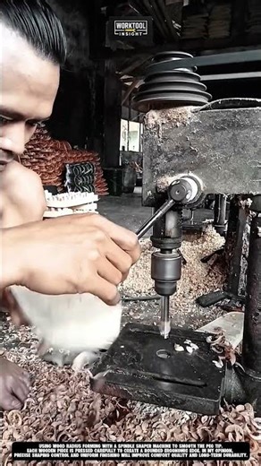 Wood Radius Forming using Spindle Shaper Machine | best for Health Sandal Production #tool
