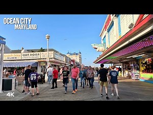 4K WALK | OCEAN CITY MD BOARDWALK WALKING TOUR 2025 🇺🇸