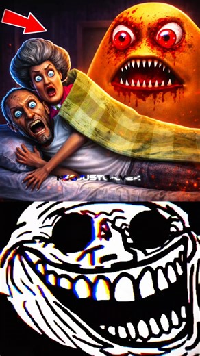 Evil POU vs Granny 😱😈🔥| Troll Face Edit #GrannyAnimation #granny #viral #horrorgame #trending