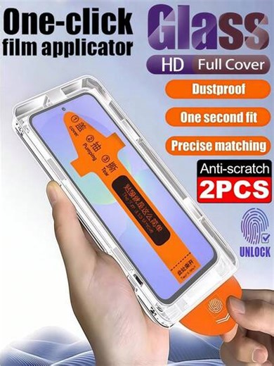 2 unidades de película protetora de vidro temperado HD para instalação sem poeira, dureza 9H, alta resistência à serigrafia e à prova de explosão e arranhões. Compatível com Samsung Galaxy S26 S25 S24 Ultra FE A57 A37 A56 A36 A17 A07 A16 A26 / Compatível com Xiaomi 15T 14T 13T Poco M6 M7 X7 Pro Redmi Note 14 13 Pro 4G 5G | SHEIN