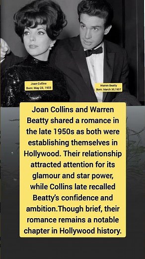 The Untold Love Story of Joan Collins & Warren Beatty ❤️ Hollywood Romance