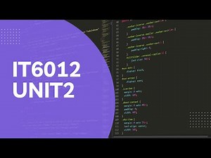 IT6012: Unit 2