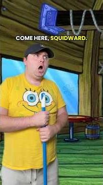 SQUIDWARD GETS CAUGHT MAKING FUN OF SPONGEBOB CLEANING UP THE KRUSTY KRAB!😱 #youtubeshorts #horror