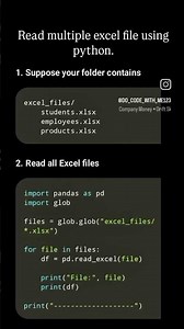 Read multiple excel file using python.