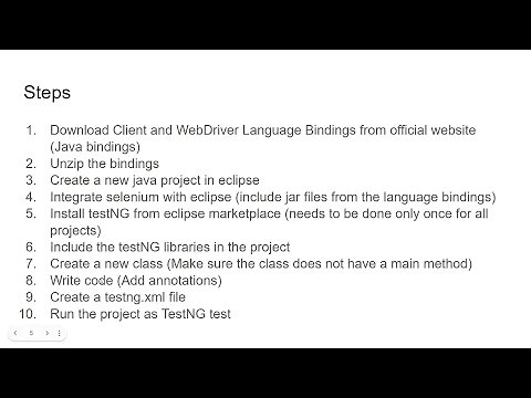 Testing Web Applications using Selenium WebDriver