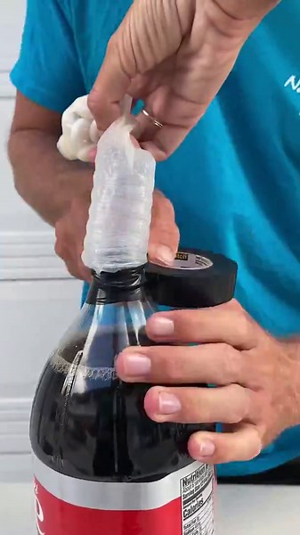 Coke Mentos and Condom Experiment