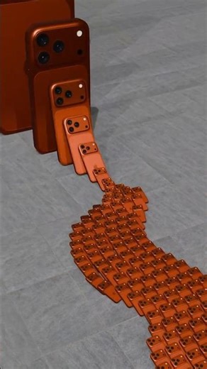 World’s Largest iPhone Domino Effect 😱😱