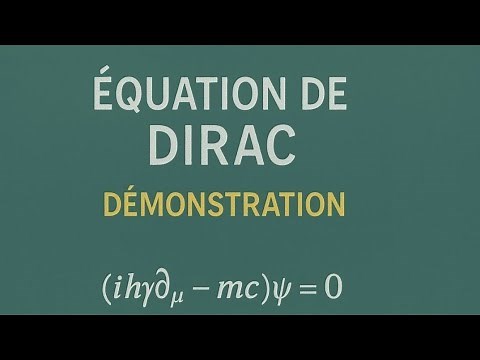 The Dirac equation: demonstration