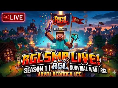 Join my Minecraft server RGLSMP LIVE JAVA BADROCK PE Join now
