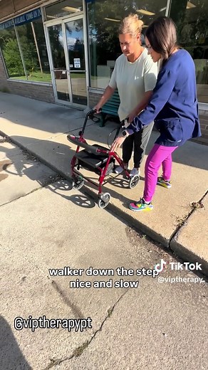 Mastering Curb Steps with a Rollator Walker
