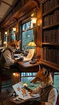Cozy Red Fox Train Loop Magic