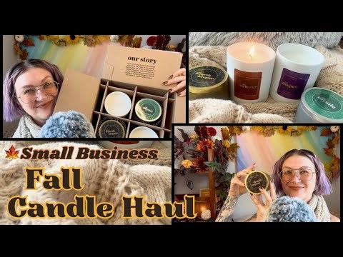 🍁🕯️ASMR Fall Candle Haul: Small Business Alma Joe 🍁