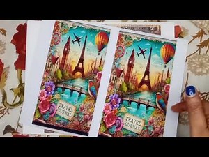 craft with me travel junk journal all free printables fabric covered no sew complete tutorial