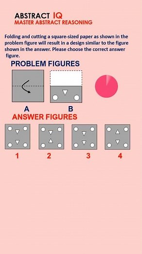 Abstract Reasoning Quiz, Non-Verbal Reasoning Test, |ABSTRACT IQ, Paper Cutting