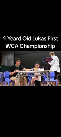 4 Year Old Lukas Competes in WCA Rubik's Cube Championship