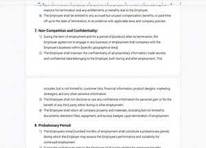 Employment Contract Template, Employment Agreement Outline, Basic Employment Agreement Template, Work Agreement, Job Contract, Hiring Form - Etsy
