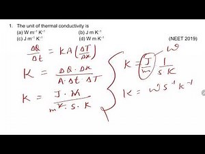 The unit and dimensional formula of thermal conductivity is