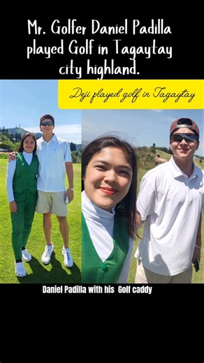 Mr. Golfer Daniel Padilla played Golf in Tagaytay city highland. #danielpadilla #golf #tagaytay