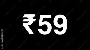 price number count with slide bar animation with Indian rupee sign and alpha