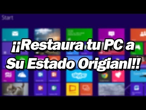 Como Restaurar una PC con Windows 8.1 a Estado de Fabrica
