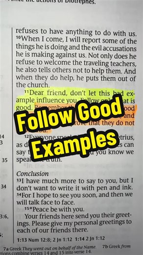 Follow Good Examples #christiantiktok #verseoftheday #bibleverse #wordofgod #foryoupage
