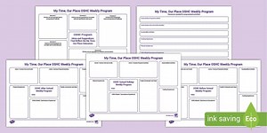 OSHC Editable Weekly Program Template