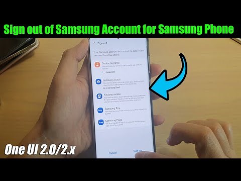 How to Sign out of Samsung Account for Samsung Phone One UI 2.0 / 2.x