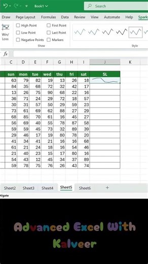 Excel Line Sparkline Tutorial | Mini Chart in Excel | Data Trend Easily Show Kare