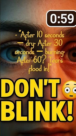 “What Happens If You Don’t Blink for 1 Minute?! 😳 | Eye Science Experiment”