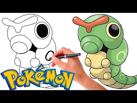 How To Draw CATERPIE POKEMON EASY! | Generation 1